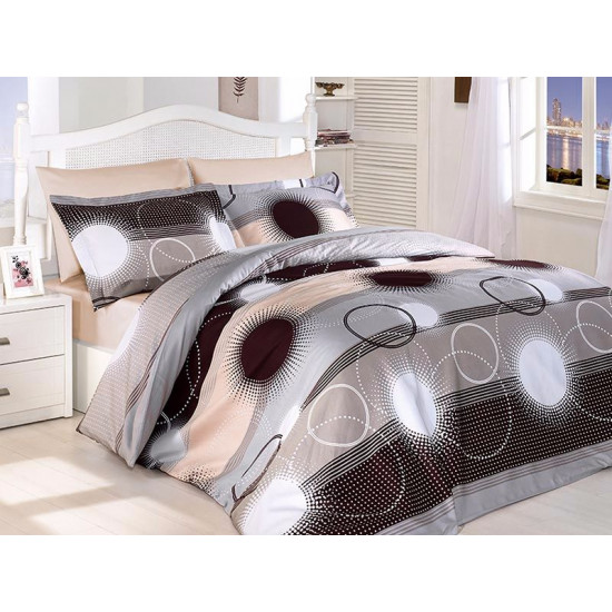 Луксозно спално бельо от сатениран памук -  ELENA KAHVE от StyleZone