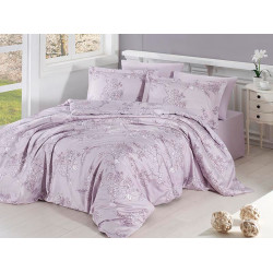 Луксозно спално бельо от сатениран памук- Dolaris violet от StyleZone