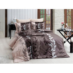 Луксозно спално бельо от сатениран памук- Eylul Kahve от StyleZone