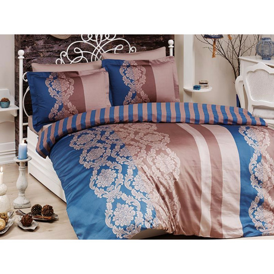 Луксозно спално бельо от сатениран памук- Kavin petrol от StyleZone