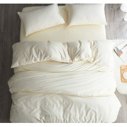 Едноцветно спално бельо от 100% памук ранфорс - ЕКРЮ от StyleZone