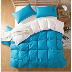 Двуцветно спално бельо със завивка (морско синьо/бяло) от StyleZone