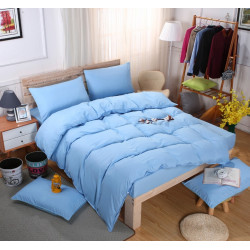 Едноцветно спално бельо със завивка -  СВЕТЛОСИНЬО от StyleZone