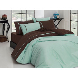 Луксозно спално бельо от висококачествен 100% сатениран памук - Suyesili & Koyukahve от StyleZone