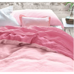 Двуцветно спално бельо от 100% памук ранфорс (бейби розово/пудра) от StyleZone