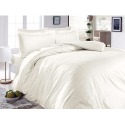 Луксозно спално бельо от 100% сатениран памук -LINES STYLE KREM от StyleZone