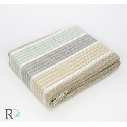 Стилно памучно одеяло  - МЕНТА И БЕЖОВО от StyleZone