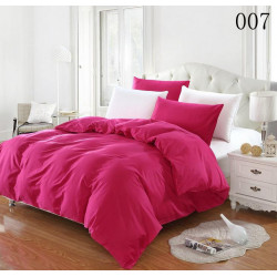 Двуцветно спално бельо от 100% памук ранфорс (циклама/бяло) от StyleZone