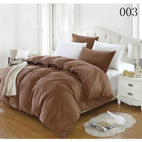 Двуцветно спално бельо от 100% памук ранфорс (кафяво/бяло) от StyleZone