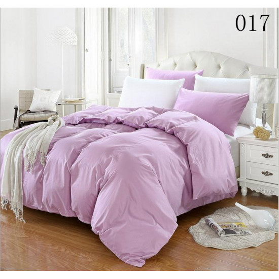 Двуцветно спално бельо от 100% памук ранфорс (светлолилаво/бяло) от StyleZone