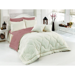 Двуцветно спално бельо със завивка (бяло/лавандула) от StyleZone
