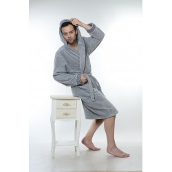 Халат за баня от висококачествен памук - СВЕТЛОСИВ от StyleZone