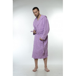 Едноцветен халат за баня 100% памук ритон - СВЕТЛОЛИЛАВ от StyleZone