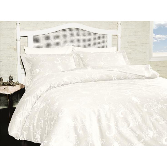  Луксозно спално бельо от сатениран памук-  CARMINA BEYAZ от StyleZone