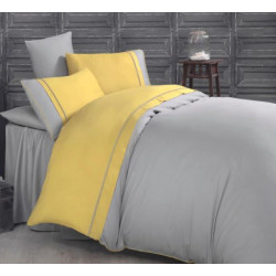 Двуцветно спално бельо от 100% сатениран памук - Kharma V1 от StyleZone