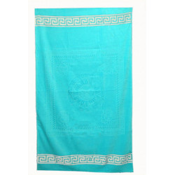 Едноцветна плажна кърпа от висококачествен памук - ТЮРКОАЗ от StyleZone