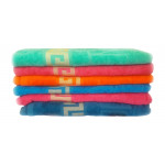 Едноцветна плажна кърпа от висококачествен памук - ОРАНЖЕВА от StyleZone