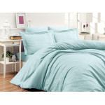 Луксозно спално бельо от 100% памучен сатен - жакард - SARE MINT от StyleZone