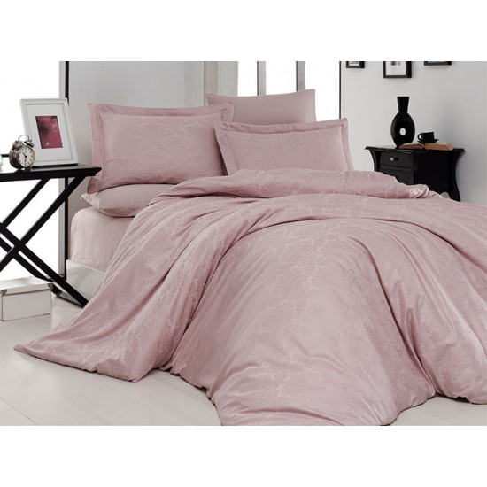 Луксозно спално бельо от 100% памучен сатен - жакард - SENTA PUDRA от StyleZone