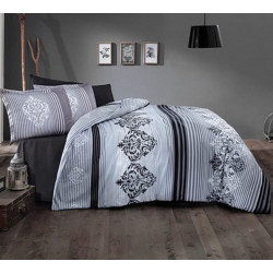 Стилно спално бельо от 100% сатениран памук - Marvella V2 Grey от StyleZone