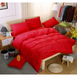 Едноцветно спално бельо със завивка -  ЧЕРВЕНО от StyleZone