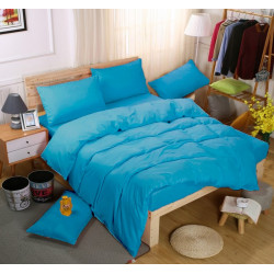 Едноцветно спално бельо със завивка -  МОРСКО СИНЬО от StyleZone