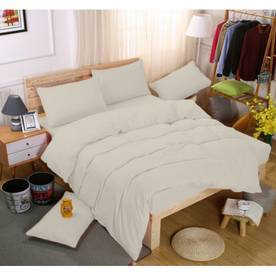 Едноцветно спално бельо със завивка -  ЕКРЮ от StyleZone