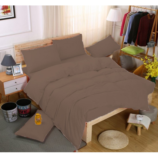 Едноцветно спално бельо със завивка -  ШОКОЛАД от StyleZone
