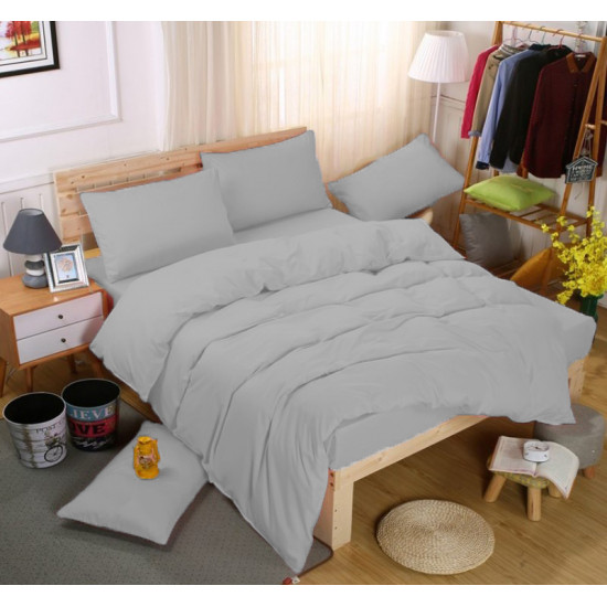 Едноцветно спално бельо със завивка -  СВЕТЛОСИВО от StyleZone