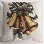 Коледна декоративна възглавница с цип - КАМБАНКИ от StyleZone