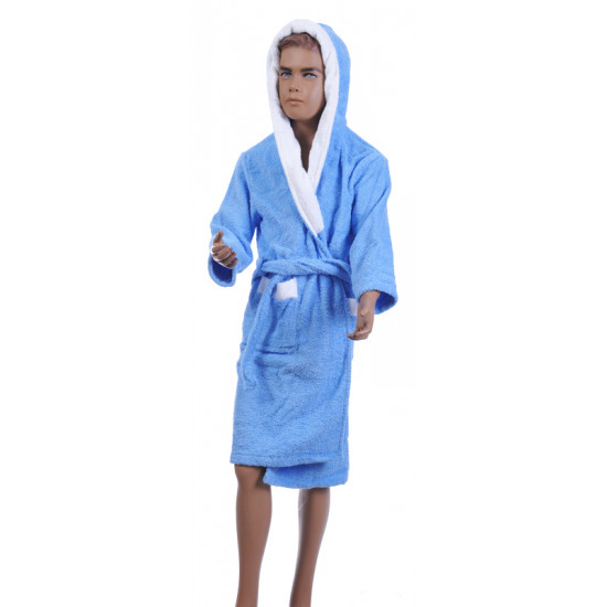 Детски халат за баня от 100% памук - СИН от StyleZone