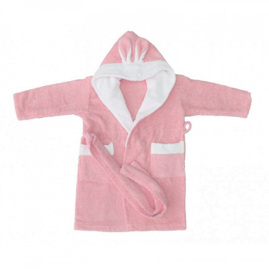 Бебешки халат за баня от 100% памук - СВЕТЛО РОЗОВО от StyleZone