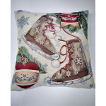 Коледна декоративна възглавница с цип - КЪНКИ от StyleZone
