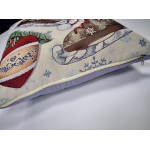 Коледна декоративна възглавница с цип - КЪНКИ от StyleZone