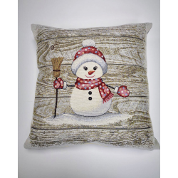 Коледна декоративна възглавница с цип - СНЕЖКА от StyleZone