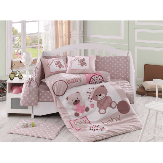 Бебешко спално бельо от 100% памук поплин - PONPON BEJ от StyleZone