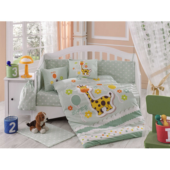 Бебешко спално бельо от 100% памук поплин - PUFFY MINT от StyleZone