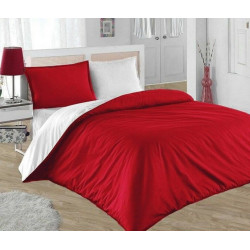 Двуцветно спално бельо 100% памук ранфорс (червено/бяло) от StyleZone