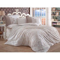 Луксозно спално бельо от 100% памук поплин - IRENE BEIGE от StyleZone
