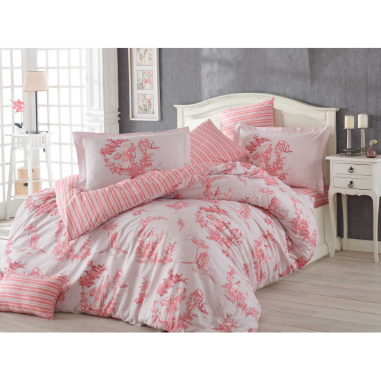 Луксозно спално бельо от 100% памук поплин - VANESSA PINK от StyleZone