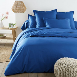 Едноцветно спално бельо от памучен сатен - ТЪМНОСИН от StyleZone