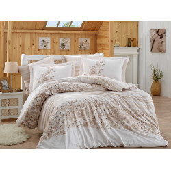  Луксозно спално бельо от 100%  сатениран памук- Serena Bej от StyleZone