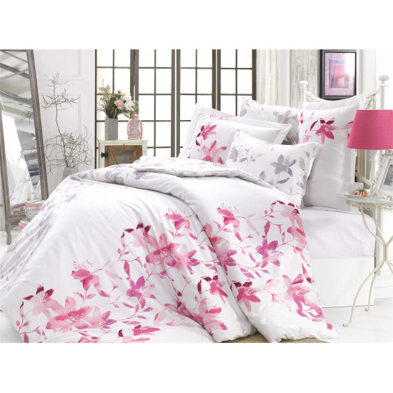  Луксозно спално бельо от 100%  сатениран памук- Lucia Fusya от StyleZone