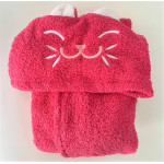 Детски халат за баня 100% Микропамук - РОЗОВО КОТЕ от StyleZone