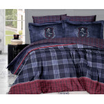Луксозно спално бельо от 100% сатениран памук - DORIS LACIVERT от StyleZone