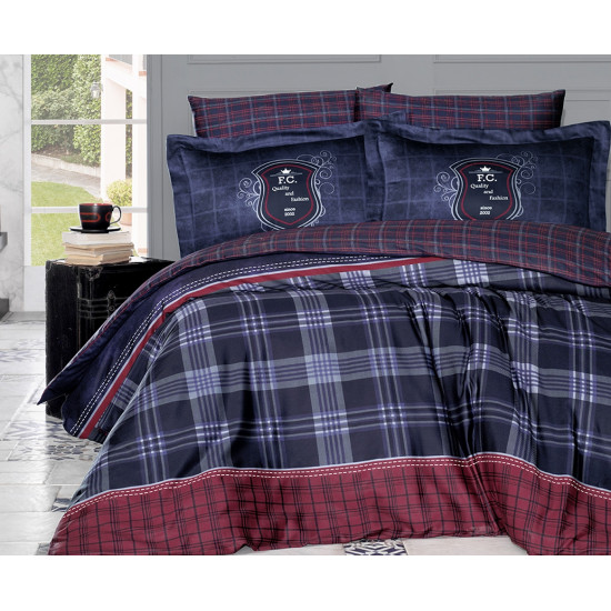 Луксозно спално бельо от 100% сатениран памук - DORIS LACIVERT от StyleZone