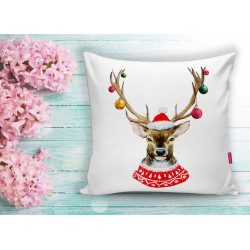 Коледна декоративна възглавница с цип - КОЛЕДЕН ЕЛЕН от StyleZone