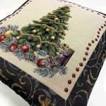 Коледна декоративна възглавница с цип - СИНЯ ЕЛХИЧКА  от StyleZone