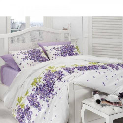 Лимитирана колекция спално бельо от 100% памук - VIOLET FLOWERS от StyleZone