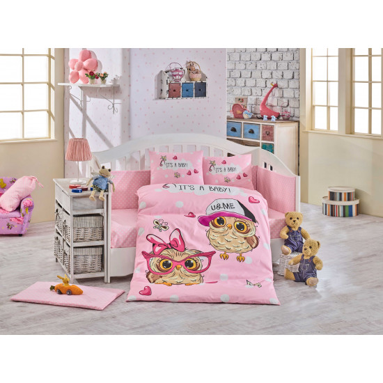 Бебешко спално бельо от 100% памук поплин - COOL BABY PINK от StyleZone